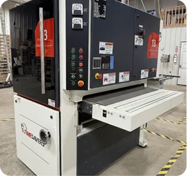 Wood ceiling panels being fabricated at Penner Architectural facility