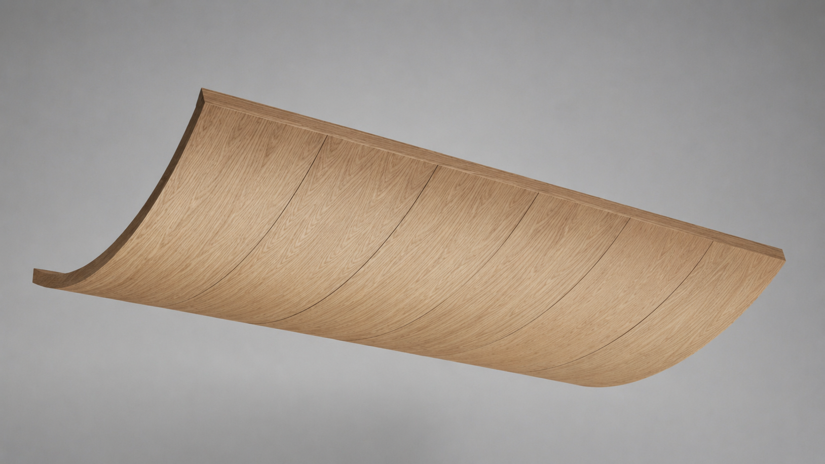 Camby curved reflector wood ceiling panel